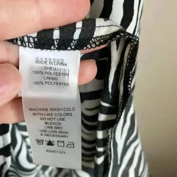 Vince Camuto Zebra Print Asymmetrical Wrap‎ Dress - Picture 8 of 12